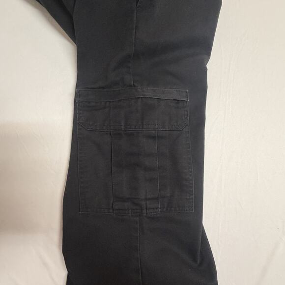 Dickies Mens Black Chino Work Pants Size 36UL Regular Fit-Cargo Zipper Pockets - Picture 9 of 14